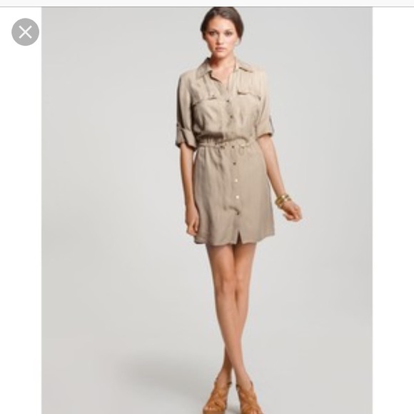 michael kors shirt dress olive